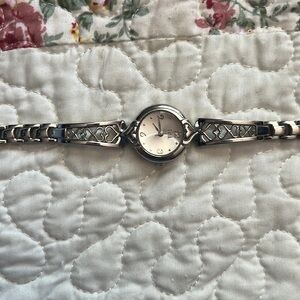 Baby girl silver heart watch